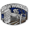 Iron Worker  Enameled Belt Buckle